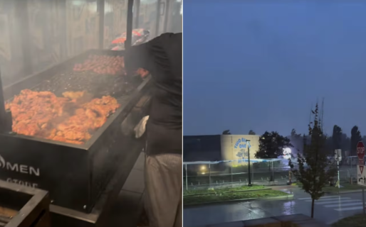 “Contra viento y marea”: Dibu Martínez mostró el asado de la Selección en plena tormenta en Kansas